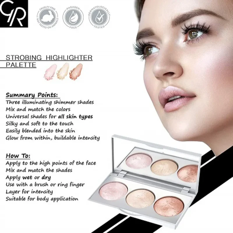 پالت هایلایتر گلدن رز مدل Strobing - Image 6